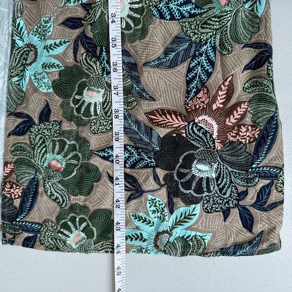 Evereve Maxi Wrap Kimono Size S Mindy Green Floral - Picture 14 of 14